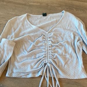 Baby Blue Wild Fabel Knit cropped sweater